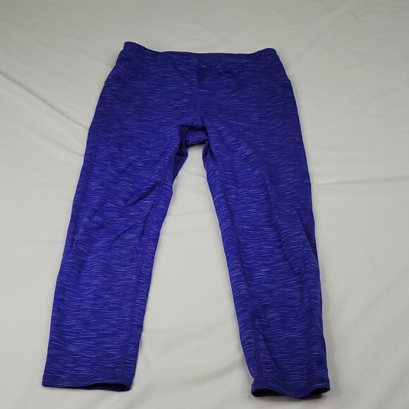 XS ATHLETA CHATURANGA BLUE PURPLE CROP CROPPED RUNNING YOGA LEGGINGS extra small - Picture 5 of 10